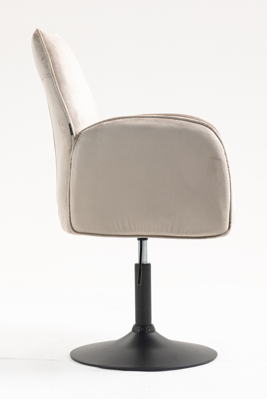 FOTEL HR280N LATTE WELUR CZARNA PODSTAWA