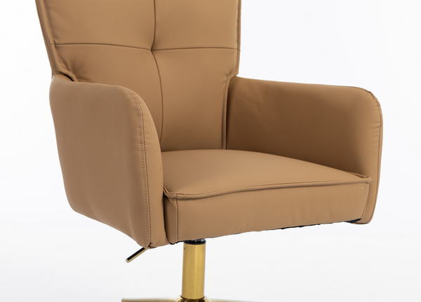 HOKER HR250K KARMELOWY EKOSKÓRA PREMIUM SOFT ZŁOTA PODSTAWA