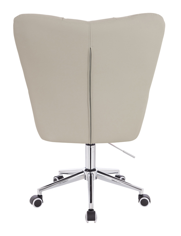 HOKER HR650K ECRU EKOSKÓRA PREMIUM SOFT CHROMOWANA PODSTAWA