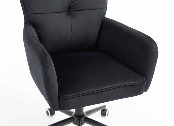 HOKER HR250K CZARNY WELUR  CZARNA PODSTAWA