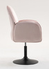 FOTEL HR280N PUDROWY RÓŻ WELUR CZARNA PODSTAWA