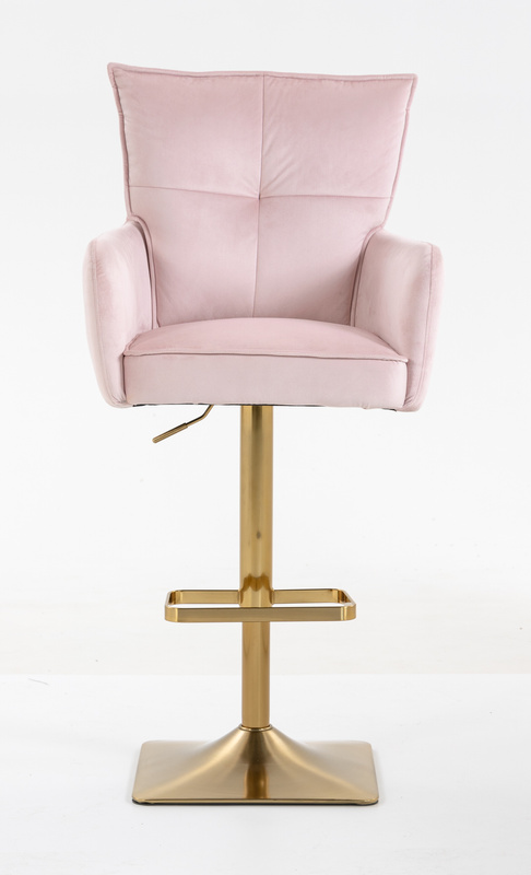 HOKER HR250KW PUDROWY RÓŻ WELUR  ZŁOTA PODSTAWA