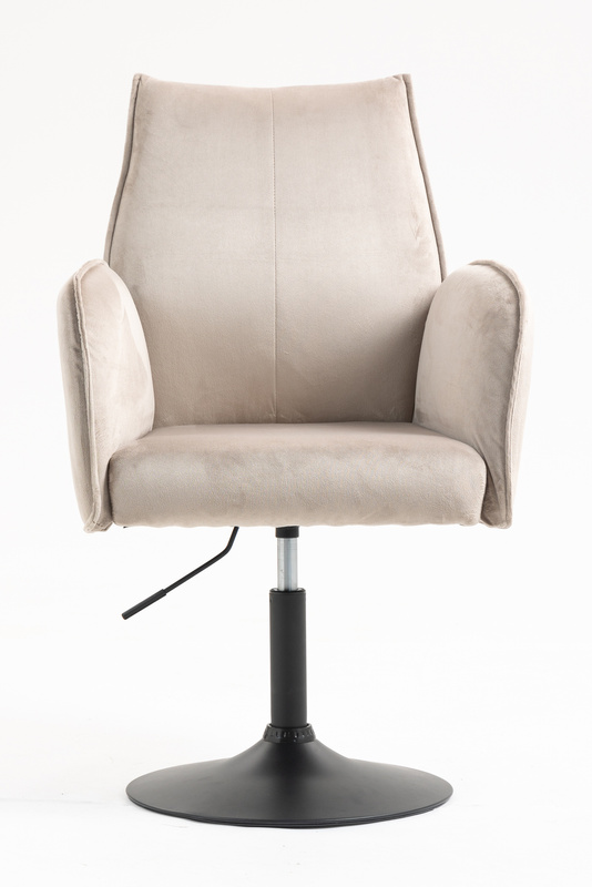 FOTEL HR280N LATTE WELUR CZARNA PODSTAWA