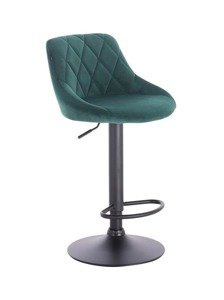 FOTEL HR1054W BUTELKOWA ZIELEŃ WELUR CZARNA PODSTAWA
