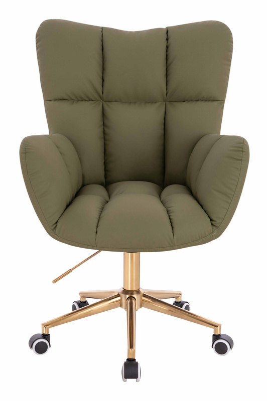 HOKER HR650K KHAKI EKOSKÓRA PREMIUM SOFT ZŁOTA PODSTAWA