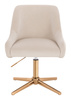 FOTEL HR920CROSS KREMOWY WELUR ZŁOTA PODSTAWA