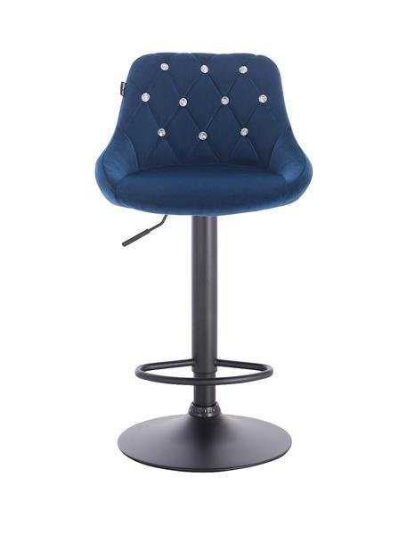 FOTEL HR1054CW CZARNY MAT CIEMNE MORZE WELUR