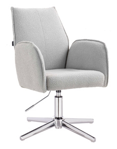 FOTEL HR280CROSS SZARY BARANEK CHROMOWANA PODSTAWA