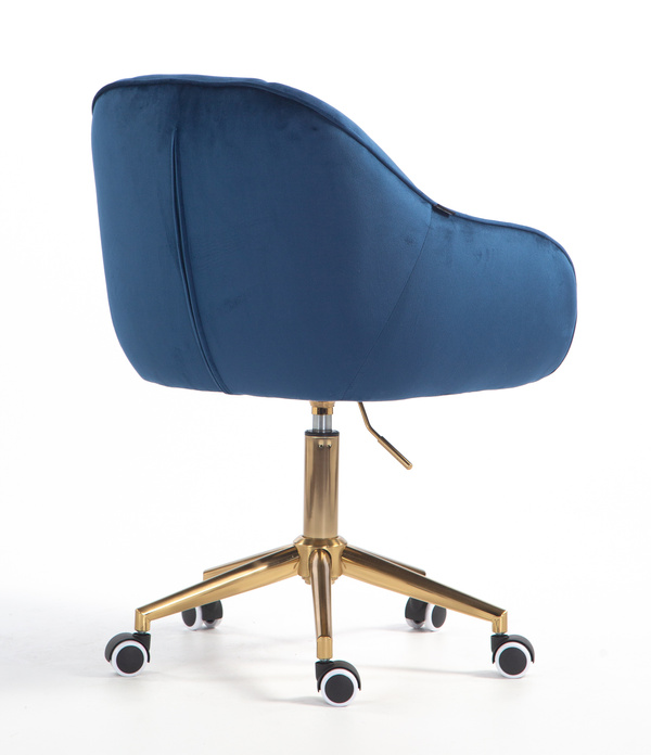 HOKER HR2055K CIEMNE MORZE WELUR ZŁOTA PODSTAWA