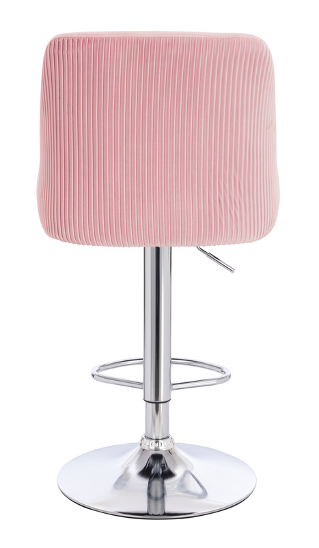 FOTEL HR920W PUDROWY RÓŻ WELUR CHROMOWANA PODSTAWA