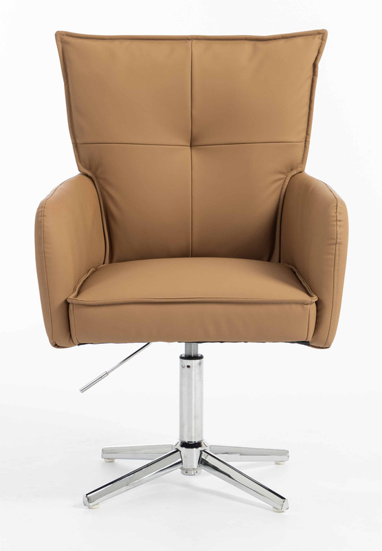 HOKER HR250CROSS KARMELOWY EKOSKÓRA PREMIUM SOFT CHROMOWANA PODSTAWA