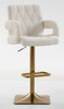 FOTEL HR8404KW KREMOWY BARANEK ZŁOTA PODSTAWA