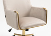 FOTEL HR4318K LATTE WELUR ZŁOTA PODSTAWA