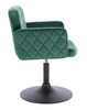 FOTEL HR802N BUTELKOWA ZIELEŃ WELUR CZARNA PODSTAWA