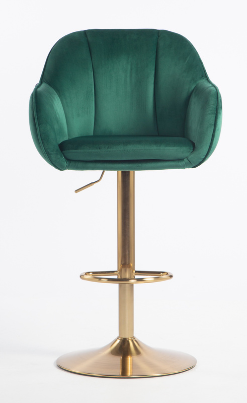 HOKER HR2055W BUTELKOWA ZIELEŃ WELUR ZŁOTA PODSTAWA