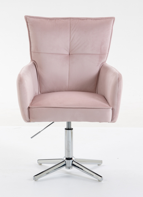 HOKER HR250CROSS PUDROWY RÓŻ WELUR  CHROMOWANA PODSTAWA