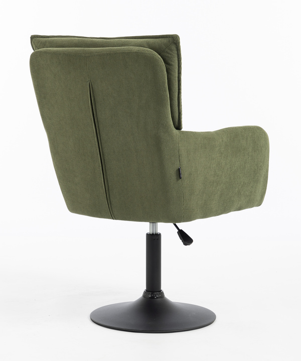 HOKER HR250N ZIELONY SZAŁWIA PREMIUM CORD SZTRUKS CZARNA PODSTAWA