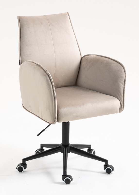 FOTEL HR280K LATTE WELUR CZARNA PODSTAWA