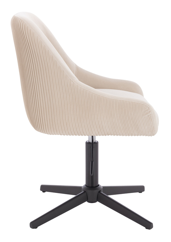 FOTEL HR920CROSS KREMOWY WELUR CZARNA PODSTAWA