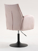 FOTEL HR280N PUDROWY RÓŻ WELUR CZARNA PODSTAWA