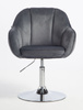 HOKER HR2055N GRAFITOWY WELUR CHROMOWANA PODSTAWA