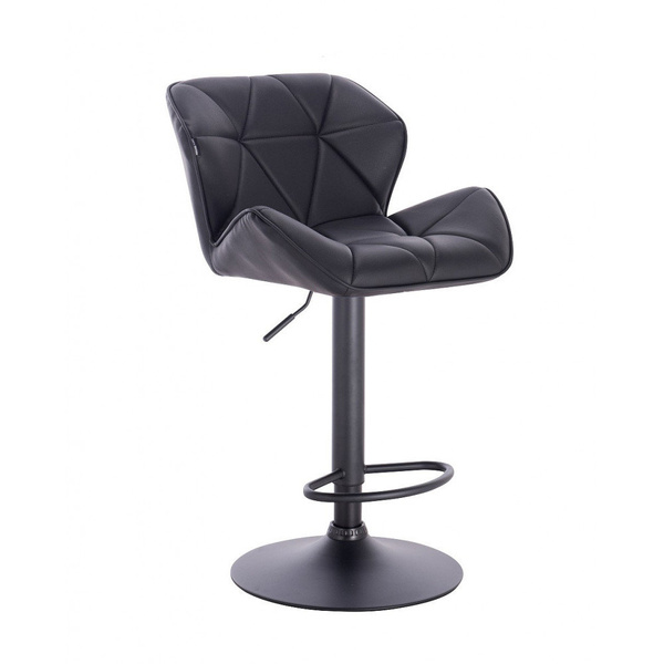 FOTEL HR111W CZARNA SKÓRA PODSTAWA CZARNY MAT