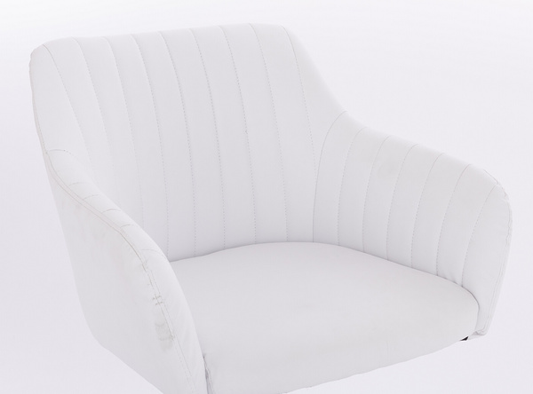 FOTEL HR190CROSS BIAŁY CHROMOWANA PODSTAWA