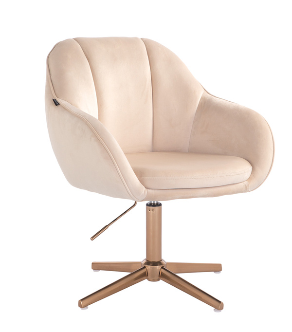 HOKER HR2055CROSS KREMOWY WELUR ZŁOTA PODSTAWA