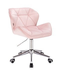 FOTEL HR111K PUDROWY RÓŻ WELUR