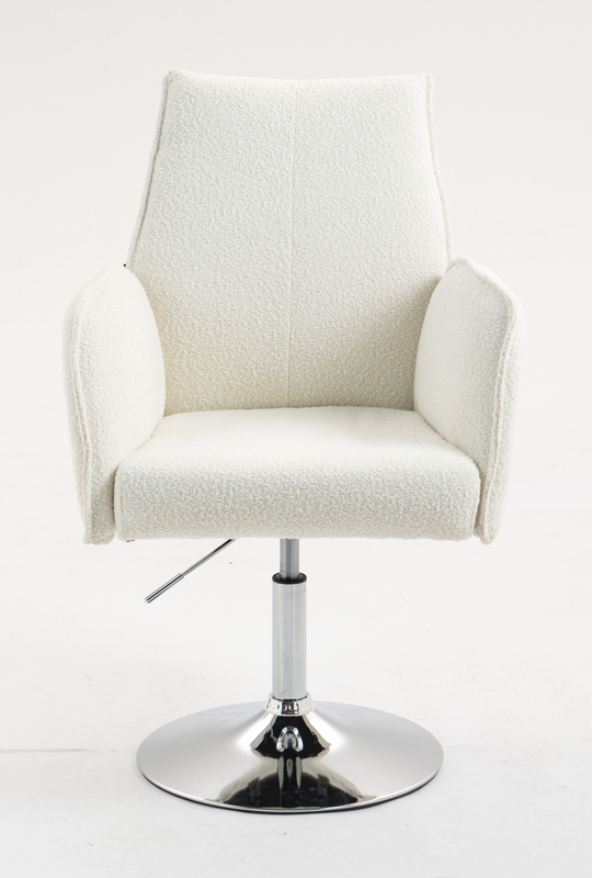 FOTEL HR280N KREMOWY BARANEK CHROMOWANA PODSTAWA