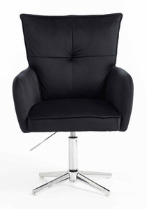 HOKER HR250CROSS CZARNY WELUR  CHROMOWANA PODSTAWA