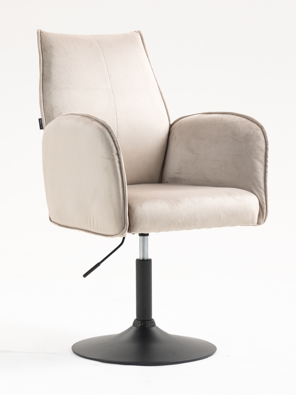 FOTEL HR280N LATTE WELUR CZARNA PODSTAWA