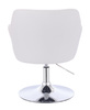 FOTEL HR190N BIAŁY CHROMOWANA PODSTAWA