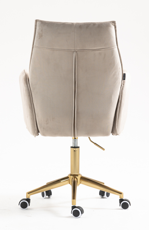 FOTEL HR280K LATTE WELUR ZŁOTA PODSTAWA