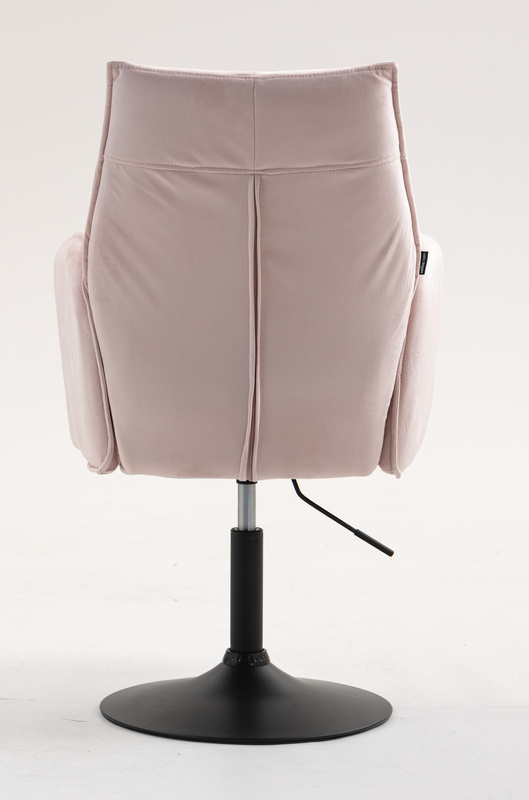 FOTEL HR280N PUDROWY RÓŻ WELUR CZARNA PODSTAWA