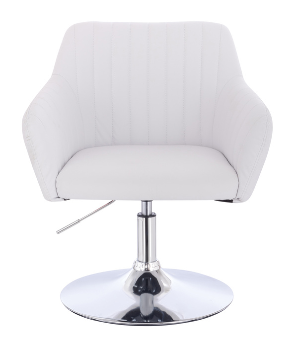 FOTEL HR190N BIAŁY CHROMOWANA PODSTAWA
