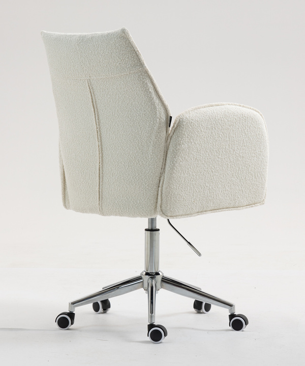 FOTEL HR280K KREMOWY BARANEK CHROMOWANA PODSTAWA