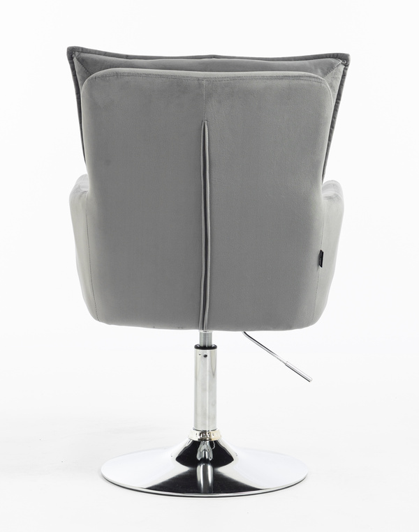 HOKER HR250N GRAFITOWY WELUR  CHROMOWANA PODSTAWA