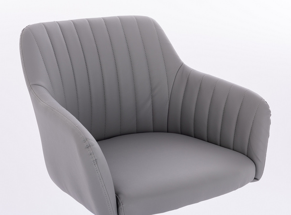 FOTEL HR190CROSS SZARY CHROMOWANA PODSTAWA