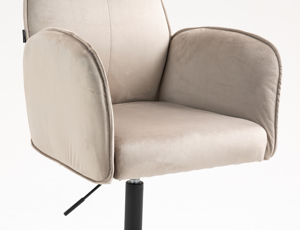 FOTEL HR280K LATTE WELUR CZARNA PODSTAWA