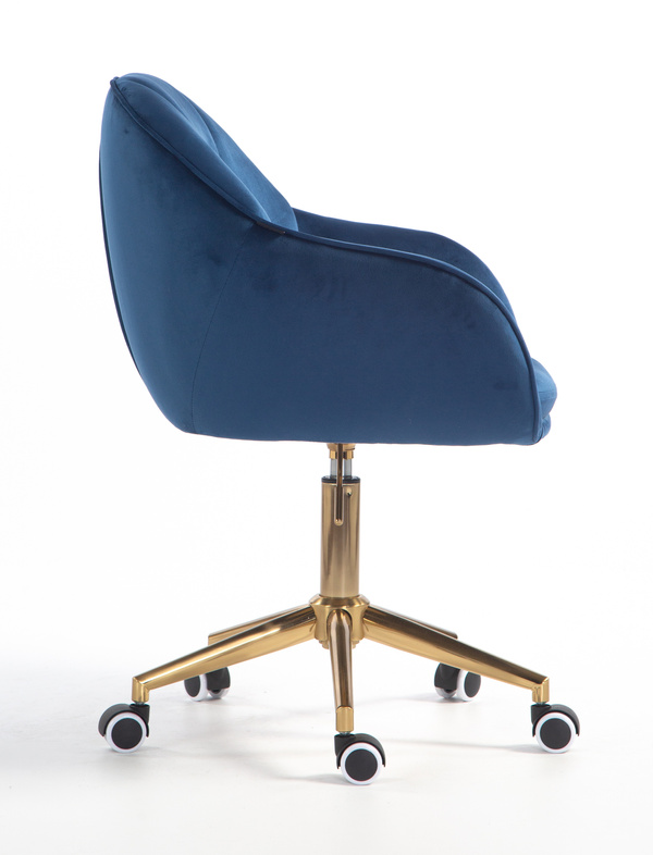 HOKER HR2055K CIEMNE MORZE WELUR ZŁOTA PODSTAWA