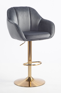 HOKER HR2055W GRAFITOWY WELUR ZŁOTA PODSTAWA