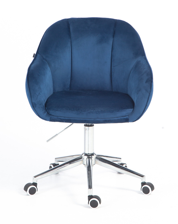 HOKER HR2055K CIEMNE MORZE  WELUR CHROMOWANA PODSTAWA