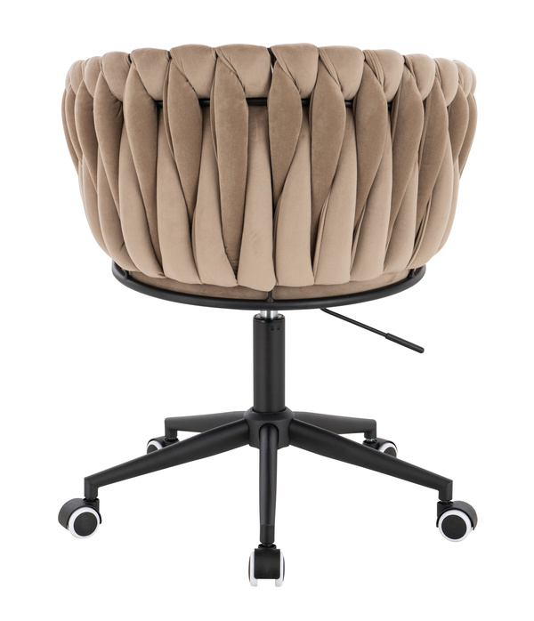 FOTEL HR750K LATTE WELUR CZARNA PODSTAWA