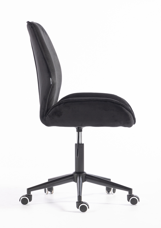 FOTEL HR350K CZARNY WELUR CZARNA PODSTAWA