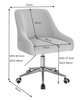 FOTEL HR920CROSS CZARNY WELUR CHROMOWANA PODSTAWA