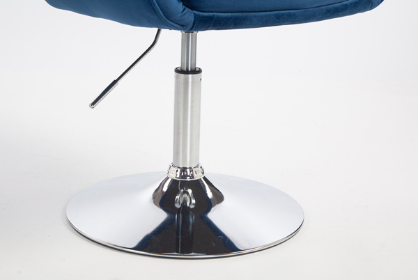 HOKER HR2055N CIEMNE MORZE WELUR CHROMOWANA PODSTAWA