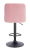 FOTEL HR920W PUDROWY RÓŻ WELUR CZARNA PODSTAWA