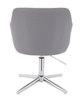 FOTEL HR190CROSS SZARY CHROMOWANA PODSTAWA
