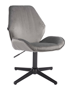 FOTEL HR350CROSS STALOWY WELUR CZARNA PODSTAWA